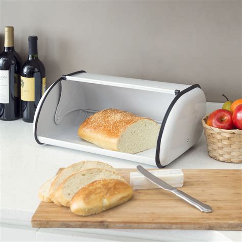 ebay white metal bread box|metal bread box walmart.